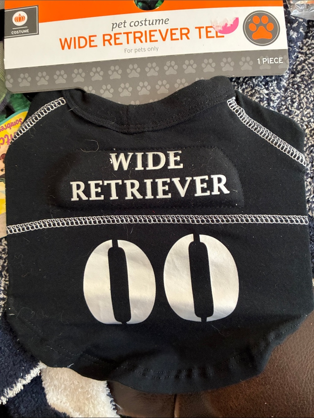 Wide Retriever dog pet One-Piece - Black Halloween football shirt xs new